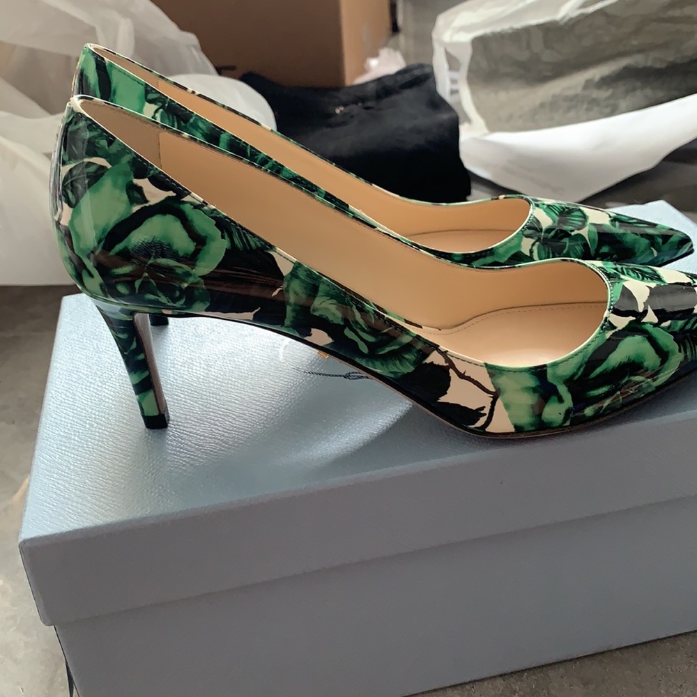 NWB prada calzature donna vernice roses 6.5 - Picture 4 of 6